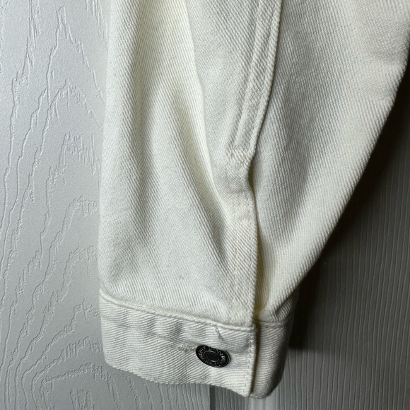 Cream Cropped Denim Jean Jacket / Forever 21 - Picture 8 of 12